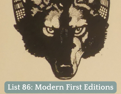 List 86: Modern First Editions