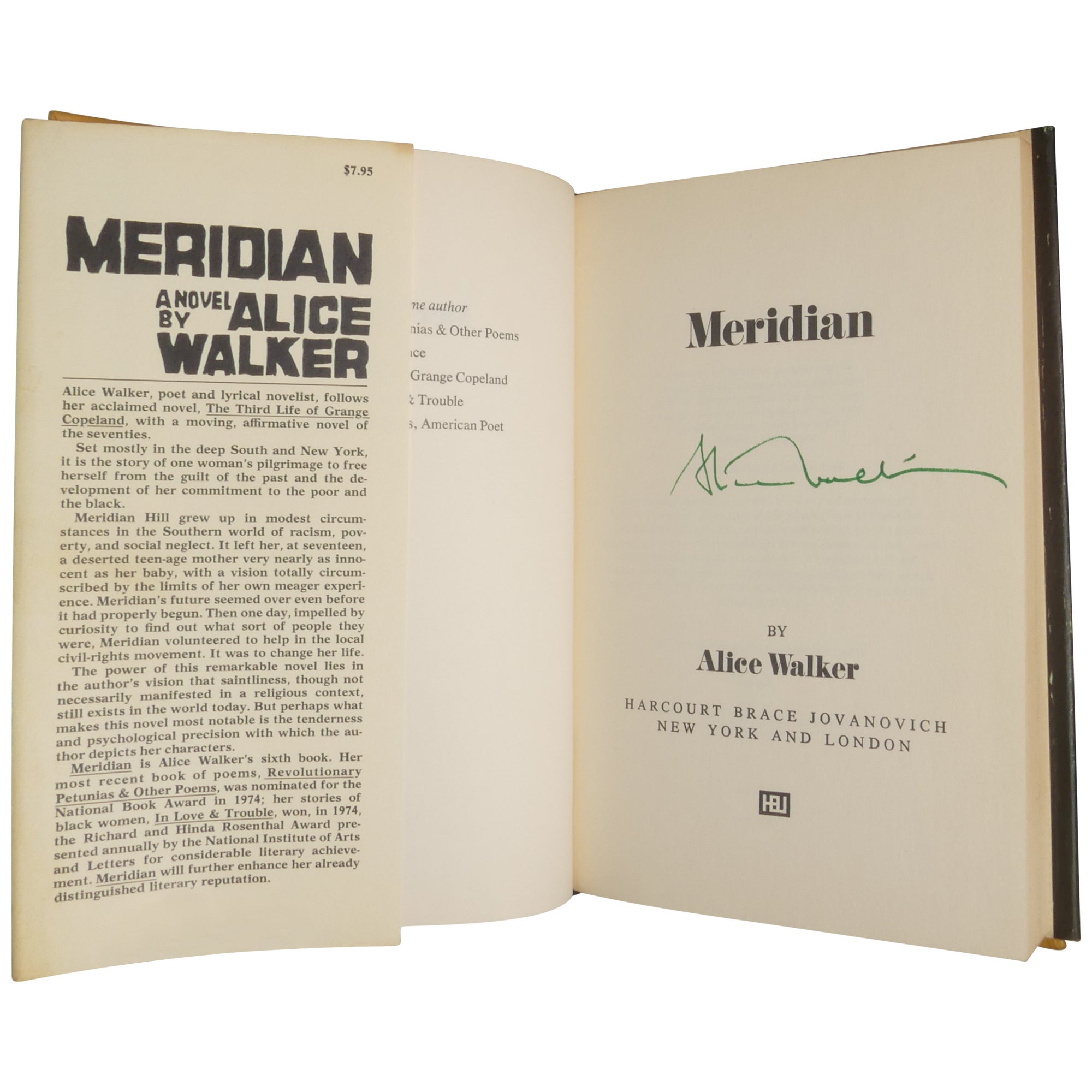 Meridian | Alice Walker | First Edition