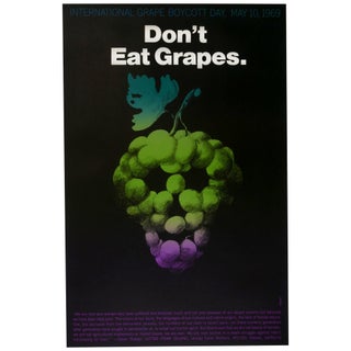 Item No: #11289 International Grape Boycott Day, May 10, 1969. Milton Glaser