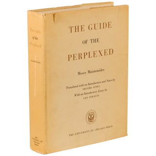 Item No: #117049 The Guide of the Perplexed. Moses Maimonides, Shlomo Pines, Leo...