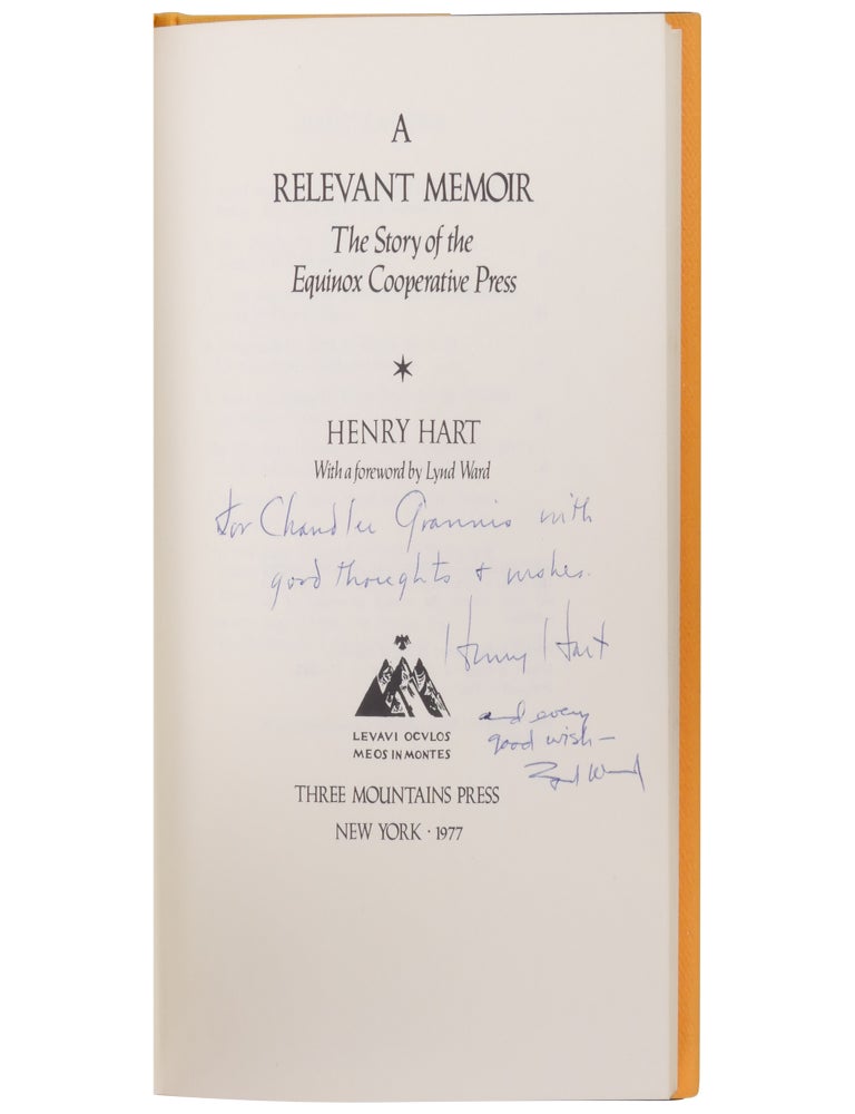 A Relevant Memoir, The Story of the Equinox Cooperative Press