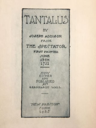 Item No: #14759 Tantalus by Joseph Addison from The Spectator First Printed June...