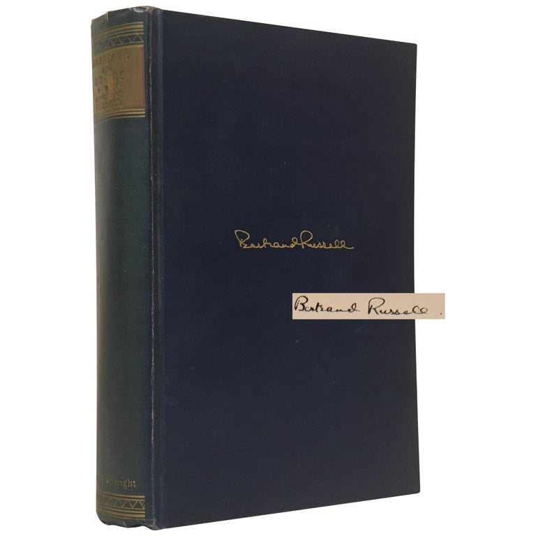 Item No: #149610 Marriage and Morals. Bertrand Russell.