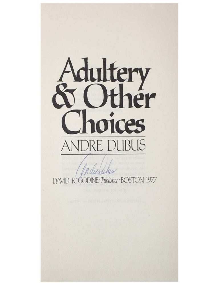 Adultery and Other Choices