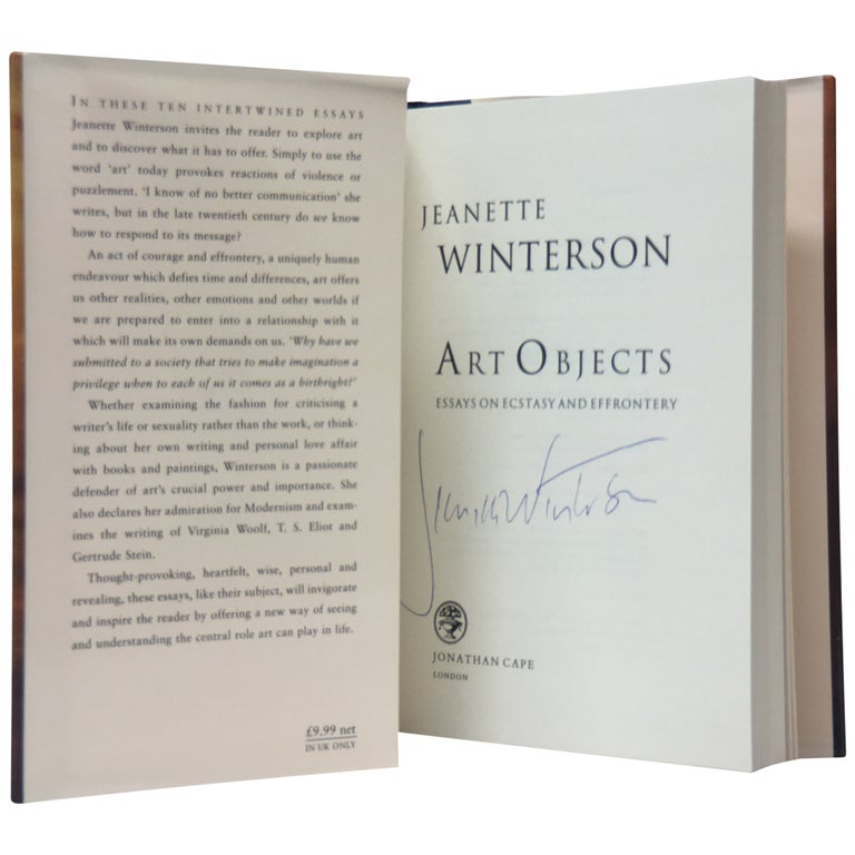 Item No: #28015 Art Objects: Essays on Ecstacy and Effrontery. Jeanette Winterson.