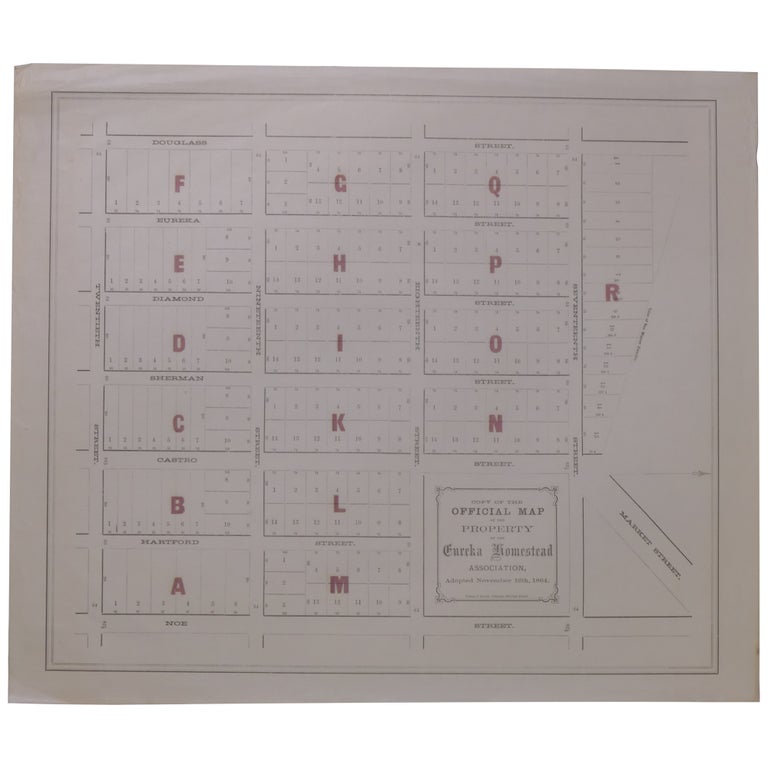Item No: #283864 Copy of the Official Map of the Property of the Eureka Homestead Association, Adopted November 16th, 1864