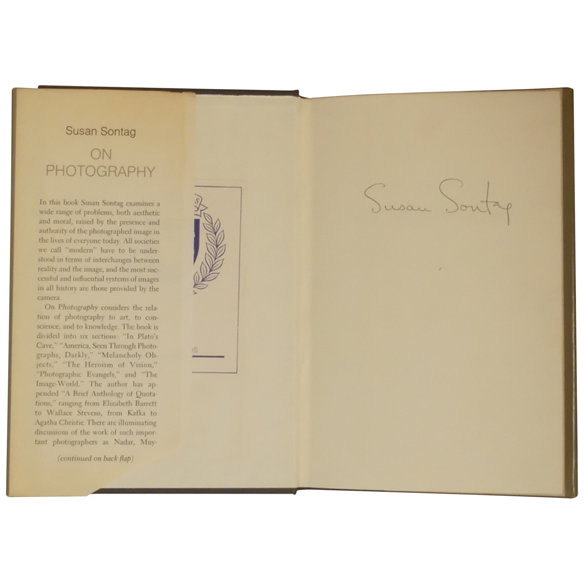 On Photography | Susan Sontag | Book of the Month Club Edition