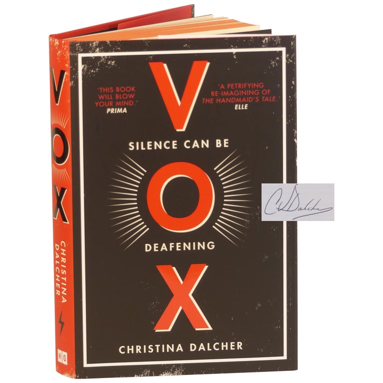 Item No: #298716 Vox [Signed, Numbered]. Christina Dalcher.