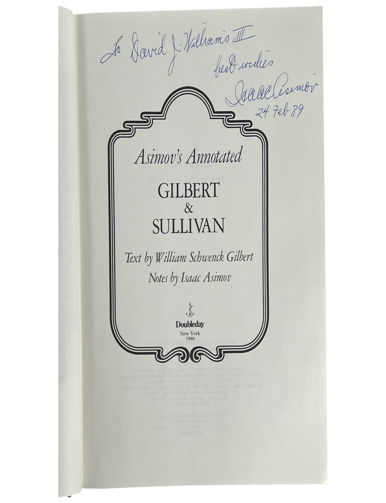 Asimov's Annotated Gilbert and Sullivan