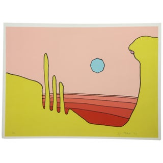 Item No: #306578 Yellow Landscape [Signed Serigraph, 1971]. Peter Max