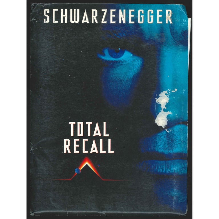 Item No: #306615 Total Recall Film Press Kit. Paul Verhoeven, Philip K. Dick, Arnold Schwarzenegger, director, story, lead.
