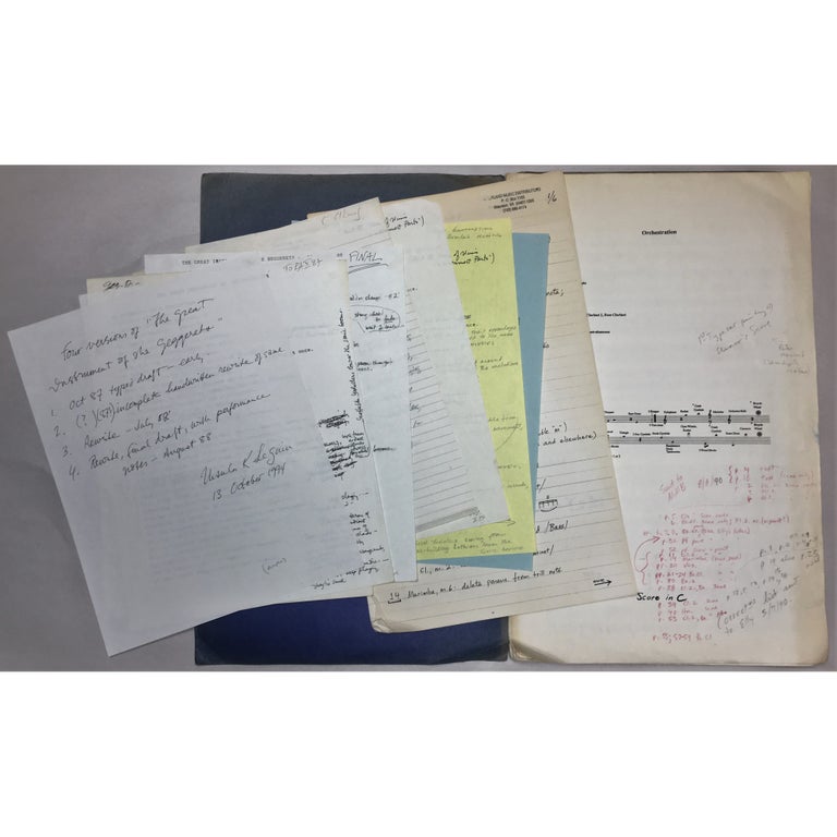 Item No: #306801 The Great Instrument of the Geggerets [Working Mss. and Typescript]. Ursula Le Guin, Elinor Armer.