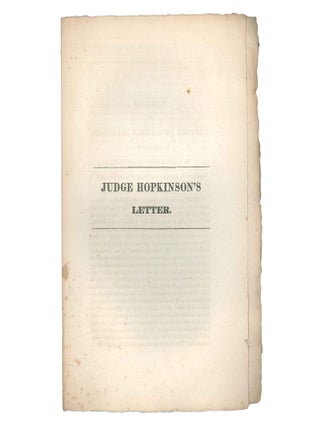 Item No: #306856 Extract of a Letter from Judge Hopkinson, of Philadelphia, to a...