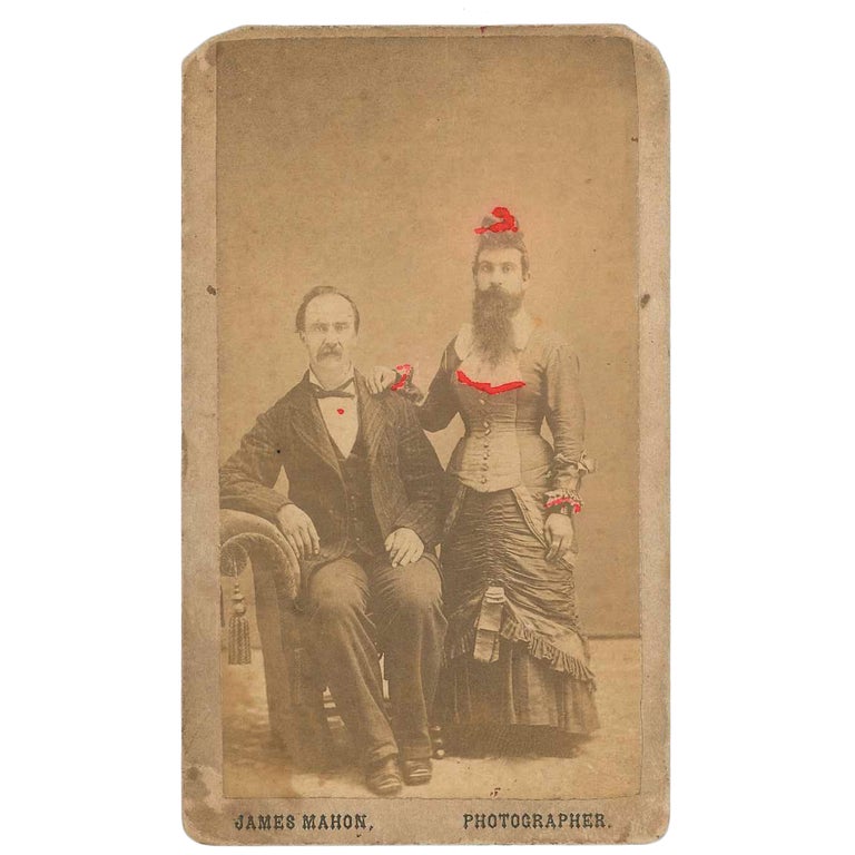 Item No: #306901 [CDV of Viola Myers, Bearded Woman, with Her Husband Amos]. James Mahon, photographer.