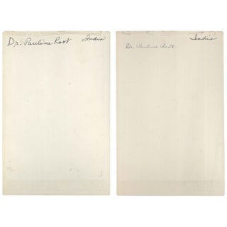 Two Portraits of Dr. Pauline Root [Cabinet Cards]