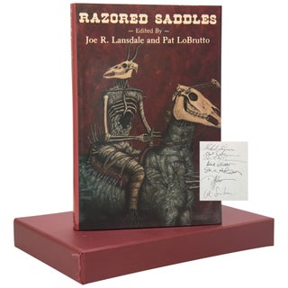 Item No: #307190 Razored Saddles [Signed, Limited]. Joe R. Lansdale, Pat LoBrutto