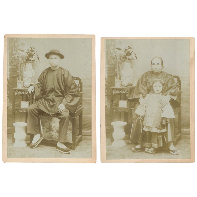 Item No: #307210 Portraits of "Ah Gum and Child" and "Ah Gum's Cousin" [Cabinet Cards]. Ann Ting Gock.