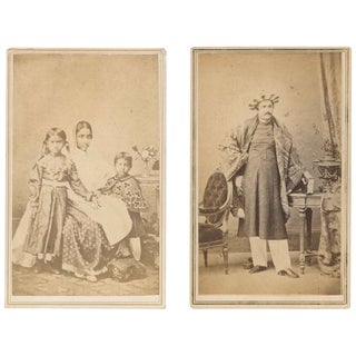 Item No: #307244 Two CDVs of Indians (from India). William F. Hunter, photographers