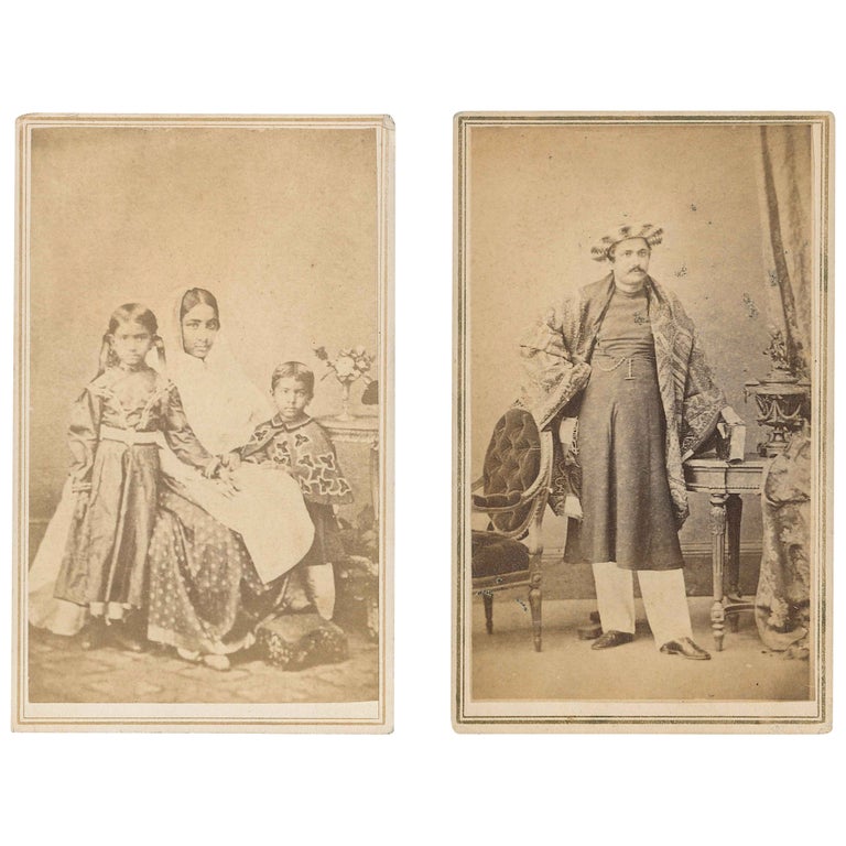 Item No: #307244 Two CDVs of Indians (from India). William F. Hunter, photographers.