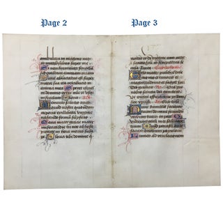 Illuminated Manuscript Bifolium from the Hours of the Virgin