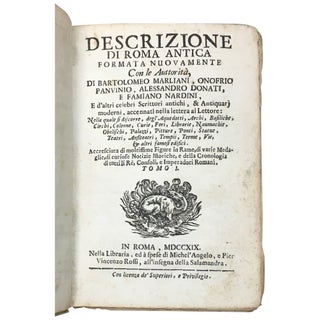 Descrizione di Roma antica... & moderna [Two volumes, complete]