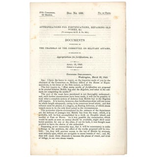 Item No: #307419 Appropriations for Fortifications, Repairing Old Works, &c. [To...
