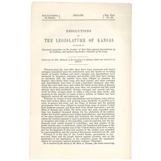 Item No: #307438 Resolution of the Legislature of Kansas in Favor of Increased...