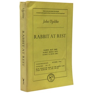 Item No: #307454 Rabbit At Rest [Uncorrected Proof]. John Updike