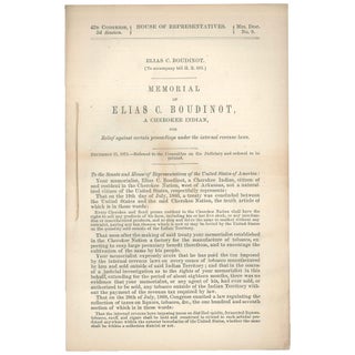 Item No: #307487 Elias C. Boudinot. (To accompany bill H. R. 603.) Memorial of...