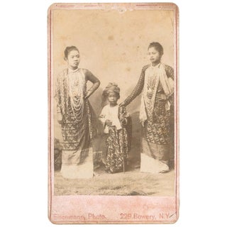 Item No: #307559 Portrait of Mah Hmet, Woon Thit, and Mah Khin of Burma [CDV]....