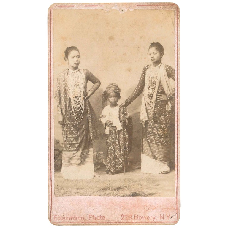 Item No: #307559 Portrait of Mah Hmet, Woon Thit, and Mah Khin of Burma [CDV]. Charles Eisenmann.