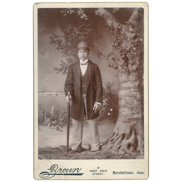 Item No: #307725 [Cabinet Card Portrait of a Chinese Man in Western Clothes]. Theodore A. Brown, photographer.