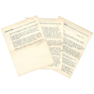 Item No: #307730 Letter Suggesting Fritz Leiber's Gather, Darkness as a Robert...