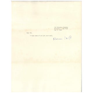 Item No: #307761 Typed Note, Signed. Norman Mailer