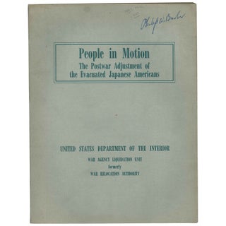 Item No: #307825 People in Motion: The Postwar Adjustment of the Evacuated...