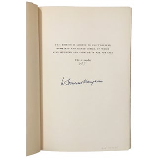A Writer's Notebook [Signed, Limited]