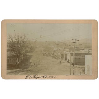 Item No: #307856 Cabinet Card Photograph of El Paso Street in El Paso, Texas. W....