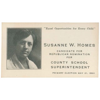 Item No: #307857 Susanne W. Homes, Candidate for Republican Nomination for...