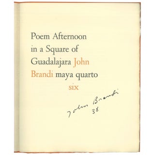 Poem Afternoon in a Square of Guadalajara [1 of 50 Signed Copies]