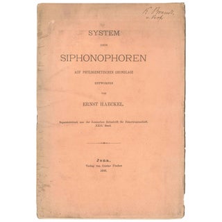 Item No: #307951 System der Siphonophoren auf phylogenetischer Grundlage. Ernst...