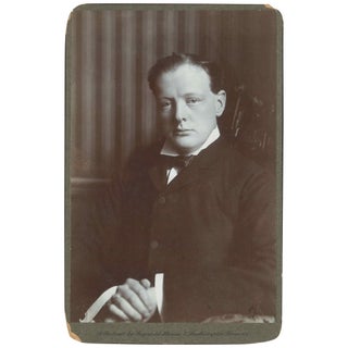 Item No: #308019 Portrait of Winston Churchill [Cabinet Card]. Reginald Haines,...