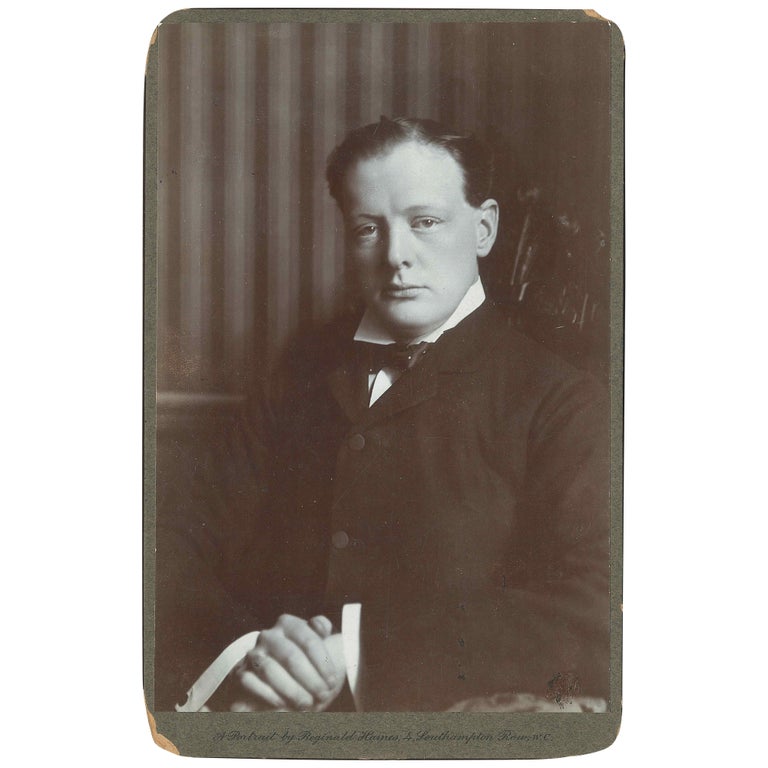 Item No: #308019 Portrait of Winston Churchill [Cabinet Card]. Reginald Haines, photographer.