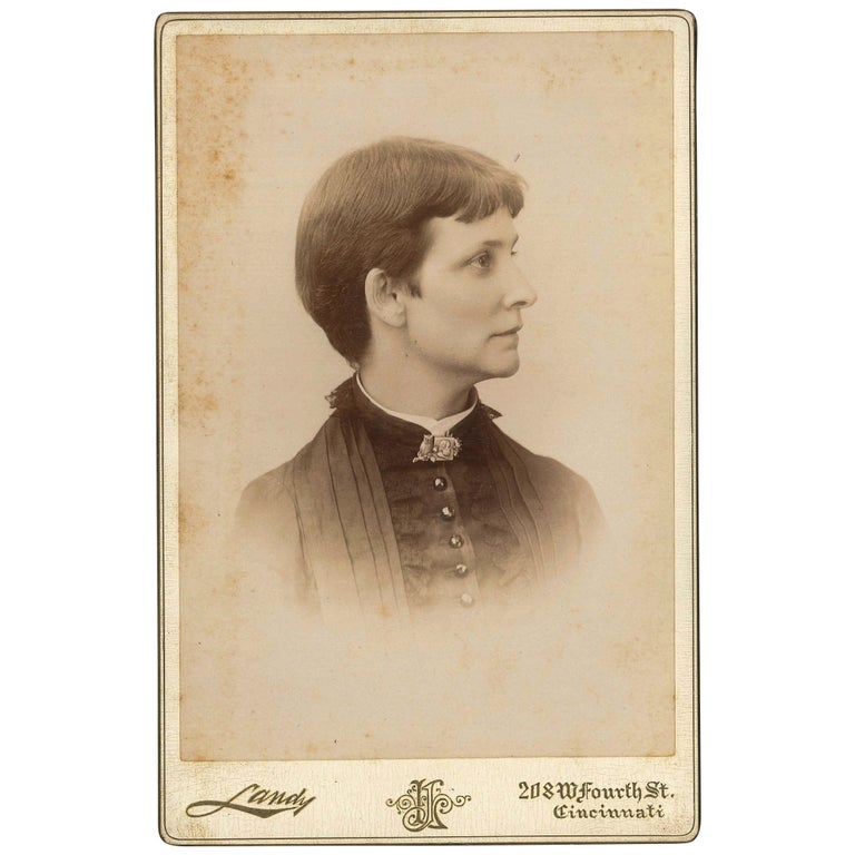 Item No: #308022 Portrait of Dr. Elmira Y. Howard [Cabinet Card]. 19th Century Women Physicians, James M. Landy.