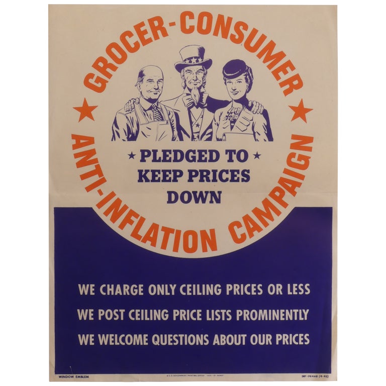 Item No: #308104 Grocer-Consumer Anti-Inflation Campaign: Pledged to Keep Prices Down [Poster]