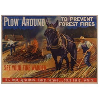 Item No: #308112 Plow Around to Prevent Forest Fires: See Your Fire Warden. U....