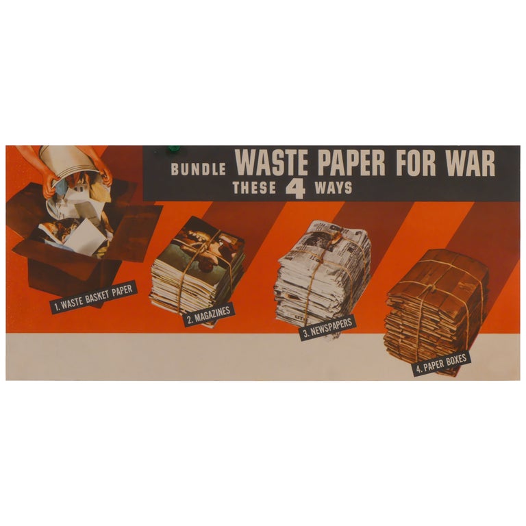 Item No: #308115 Bundle Waste Paper for War These 4 Ways [Poster]