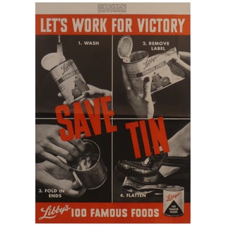 Item No: #308131 Save Tin: Let's Work for Victory. Libby's