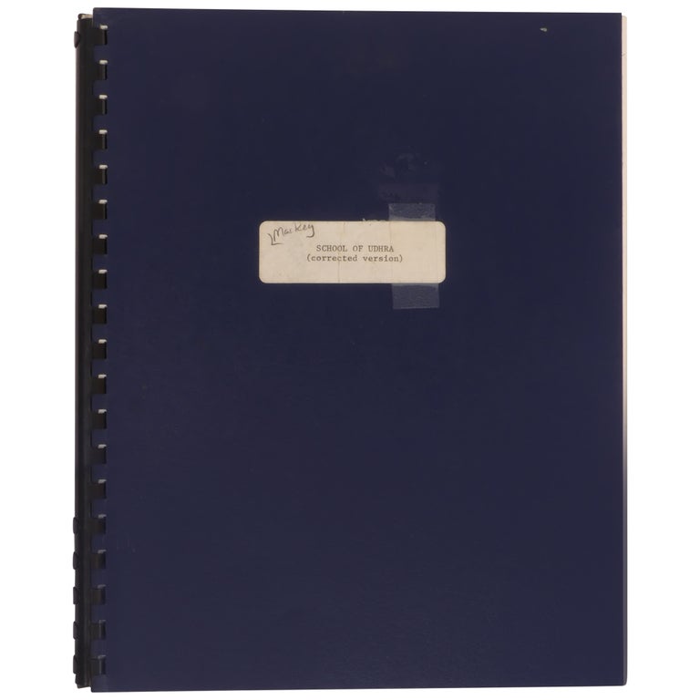 Item No: #308189 School of Udhra (Photocopy typescript with letters). Nathaniel Mackey.