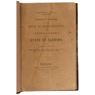 A Journal of the Proceedings of the House of Representatives of the General Assembly of the State of Florida at Its Eleventh Session