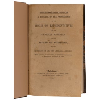 A Journal of the Proceedings of the House of Representatives of the General Assembly of the State of Florida at the 2d Session of the 14th General Assembly
